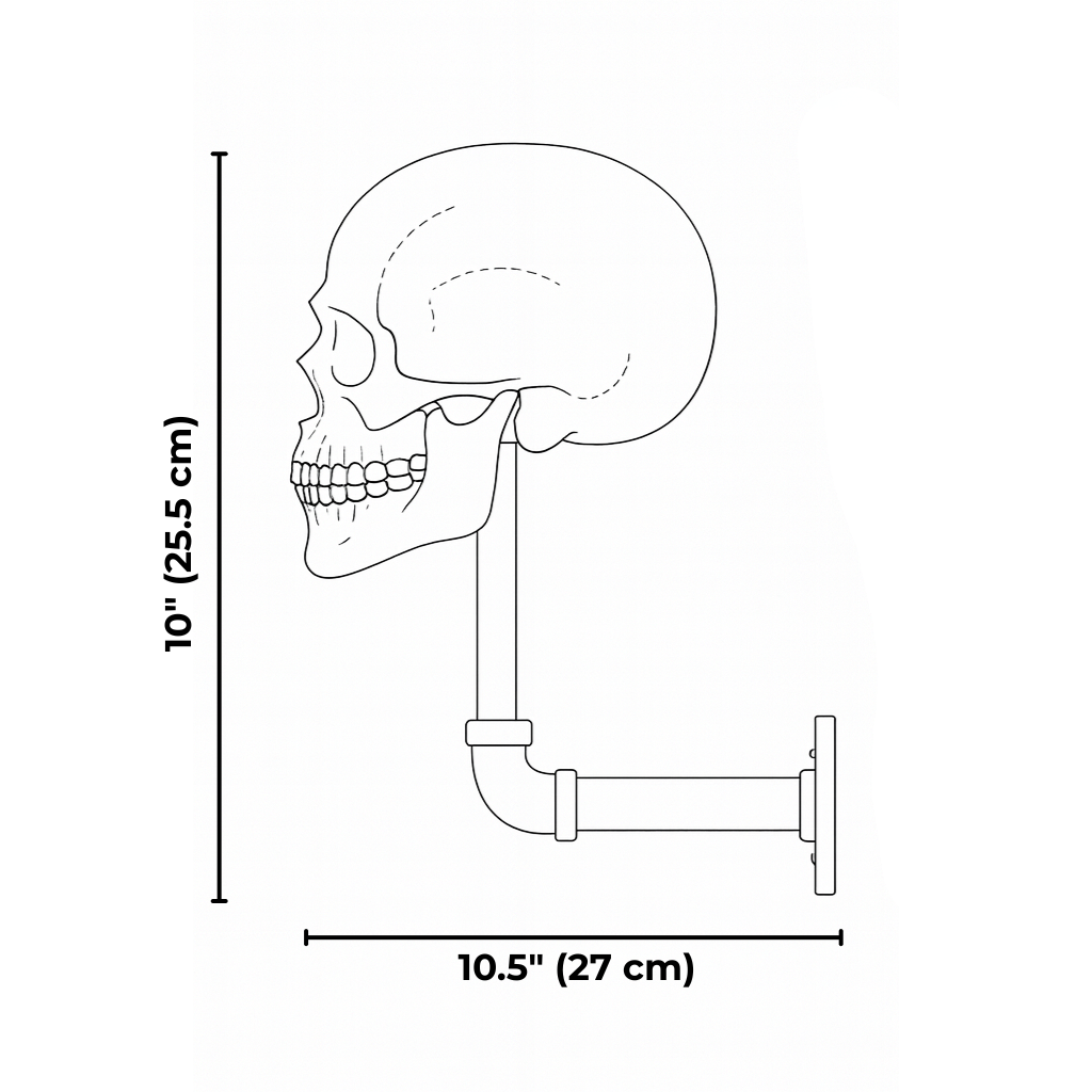 Skull Helmet Hanger™ – Stainless Steel Wall Mount for Helmets & Gear