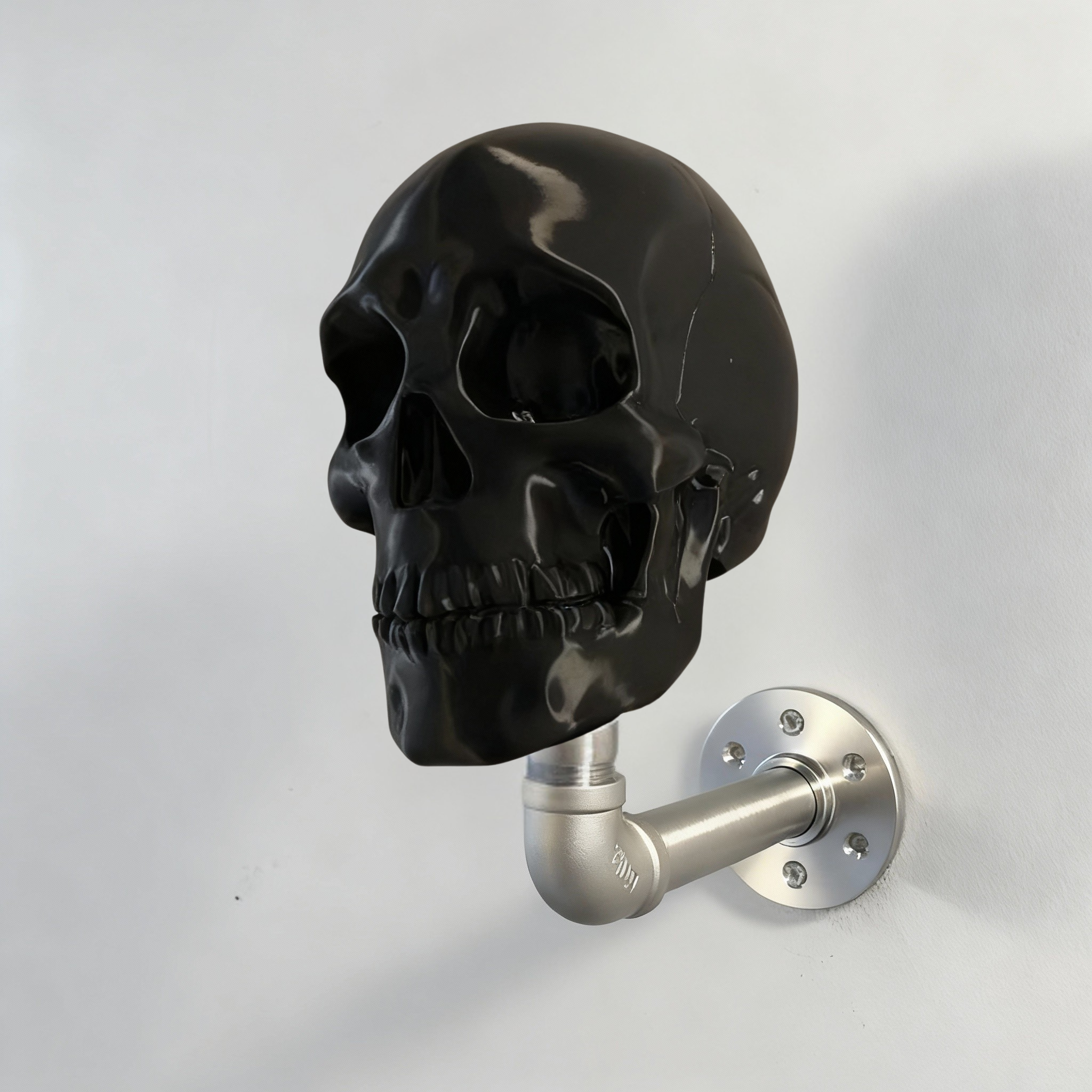 Skull Helmet Hanger™ – Stainless Steel Wall Mount for Helmets & Gear