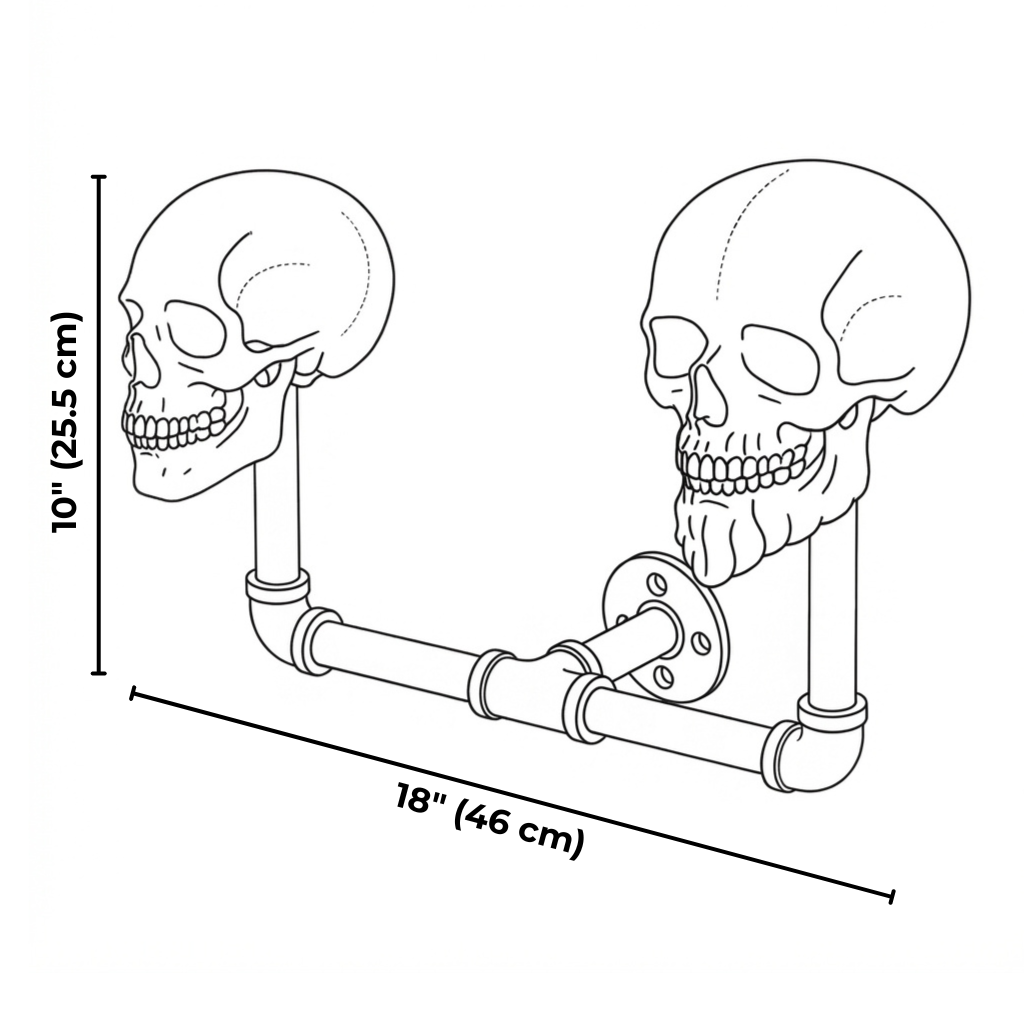 Skull Helmet Hanger™ – Stainless Steel Wall Mount for Helmets & Gear