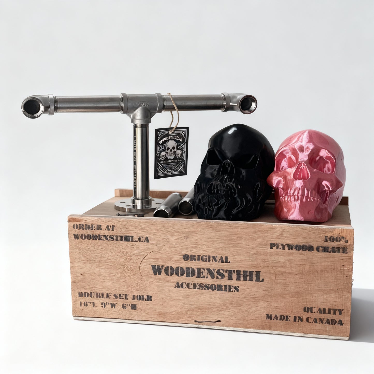 Skull Helmet Hanger™ – Stainless Steel Wall Mount for Helmets & Gear