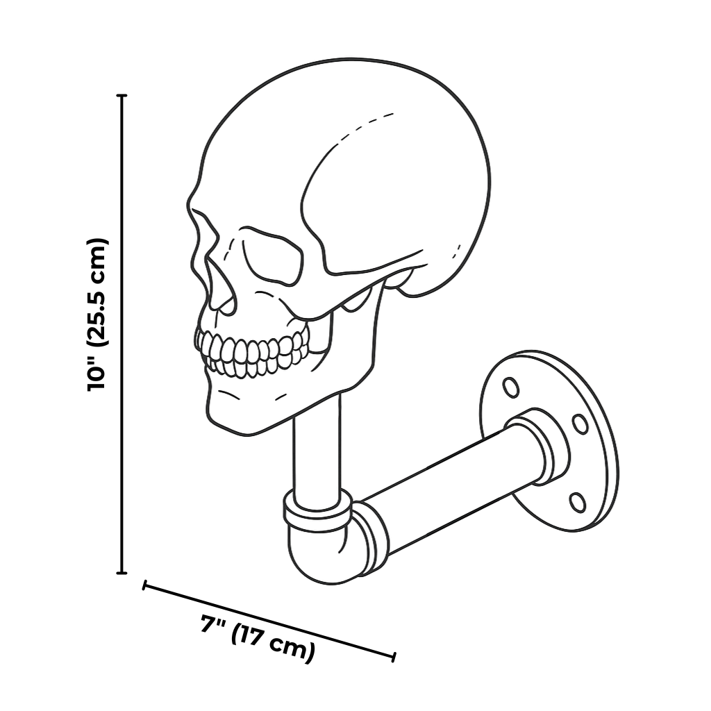 Skull Helmet Hanger™ – Stainless Steel Wall Mount for Helmets & Gear